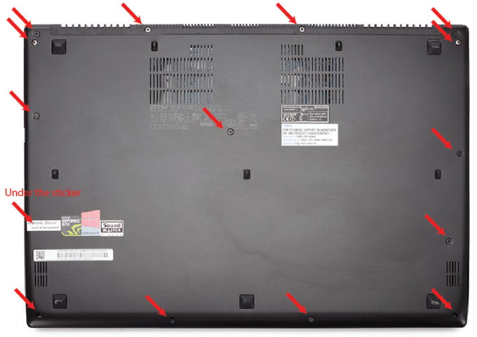 MSI Ghost Pro GS60 laptop is warped because of bad battery – step-by